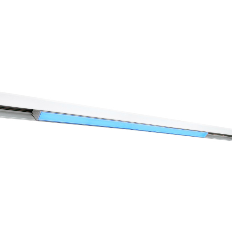 Luminária linear com luz azul Luminária linear com luz azul