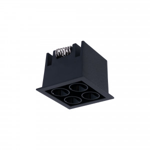 Downlight LED de embutir quadrado  8W - Chip Osram - UGR18 - Corte 48 x 48 mm - Preto