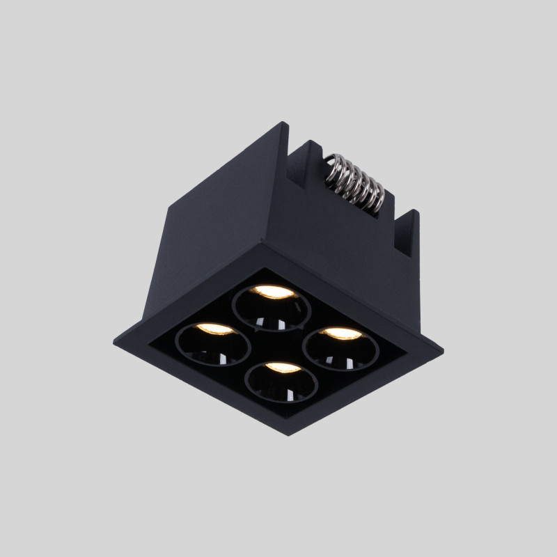 Downlight LED encastrável quadrado  8W - Chip Osram - UGR18 - Corte 48 x 48 mm - Preto Downlight LED encastrável quadrado  8W - Chip Osram - UGR18 - Corte 48 x 48 mm - Preto
