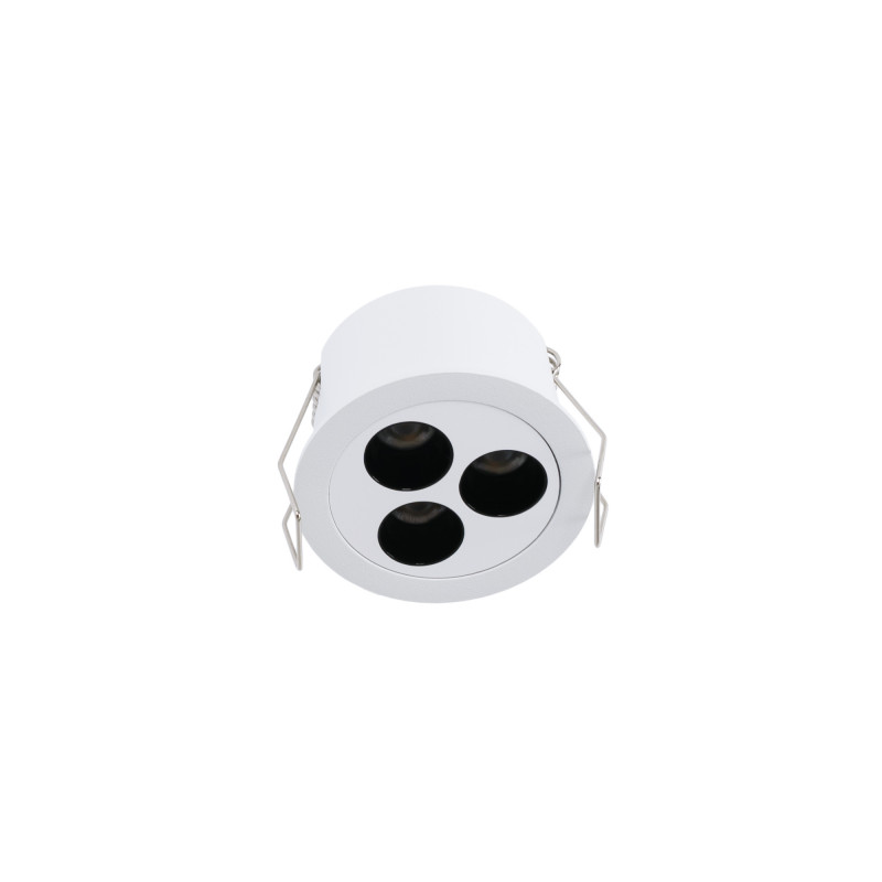 Downlight LED circular de embutir de 6W - UGR18 - Corte Ø 55mm - Branco