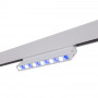 Luminária linear com luz azul