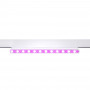 Luminária linear com luz vermelha