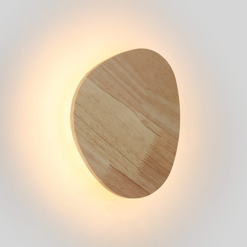 Aplique de parede em madeira "Eclipse 3" 8W - Luz quente