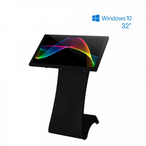 Quiosque digital Windows 10 de 32 polegadas - cor preto