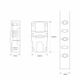 Dimensões do conector do tipo hipopótamo