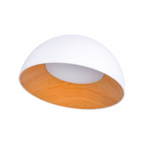 Candeeiro de teto inclinado LED CCT 24W - Efeito madeira - ø50cm