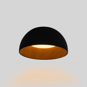 Luminária de tecto LED CCT 12 W acabamento externo preto