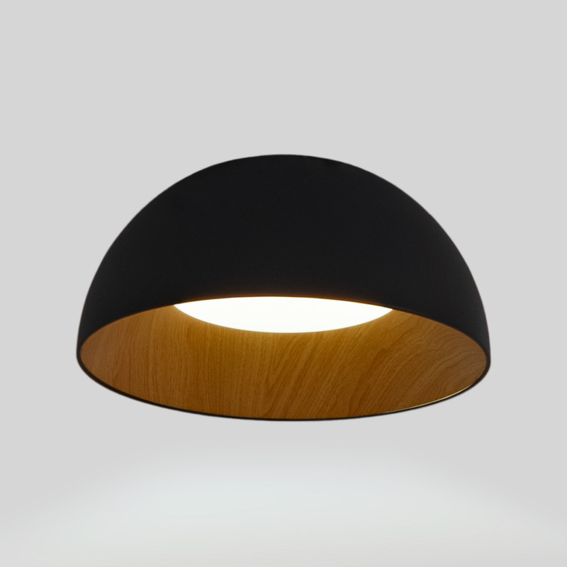 Candeeiro de teto LED CCT 24W - Efeito madeira - ø50cm