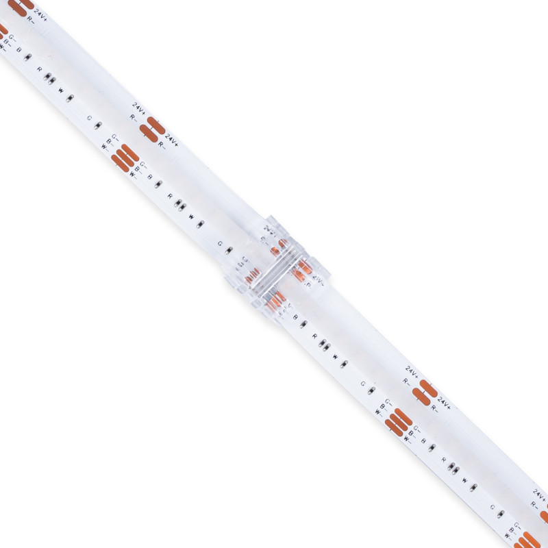 Conetor Hippo RGB COB de duas fitas - 12mm PCB - 4 pinos - IP20 - Max. 24V Conetor Hippo RGB COB de duas fitas - 12mm PCB - 4 pinos - IP20 - Max. 24V