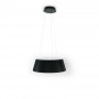 Candeeiro suspenso LED CCT 24W - Efeito madeira - ø46cm - cor preto