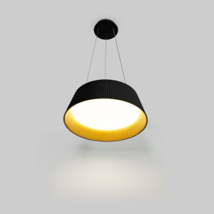 Candeeiro suspenso LED CCT 24W - Efeito madeira - ø46cm