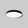 Plafón LED moldura preta com três opções de tonalidade de luz: fria, quente e neutra.