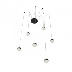 Candeeiro suspenso LED com design "ÓRBITA" 6x8W (36W)