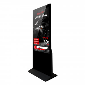 Totem com ecrã digital interativo LCD Full HD de 55" para publicidade interior