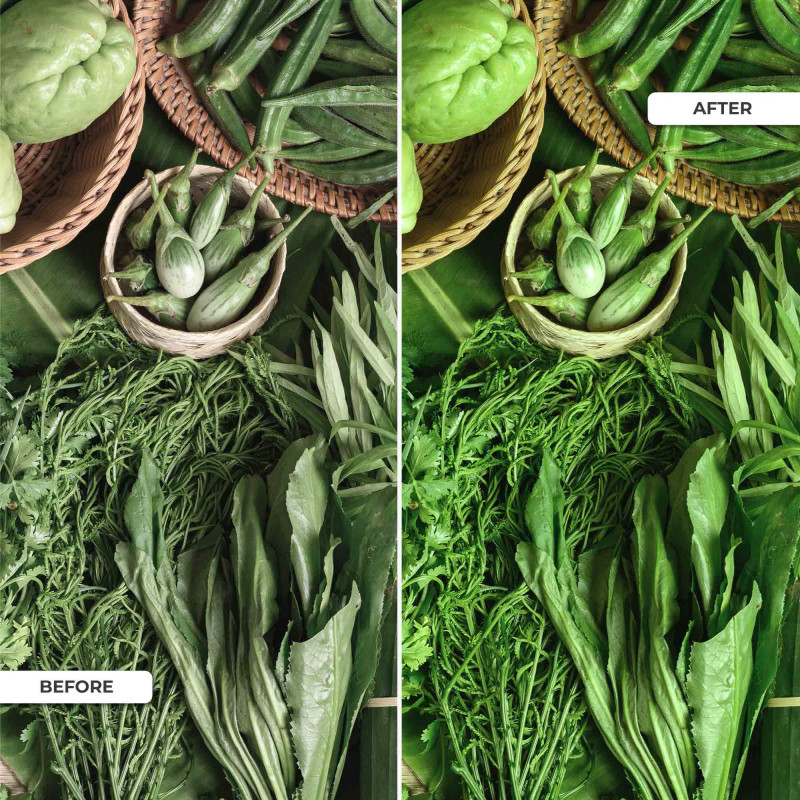 Exibição de alimentos frescos