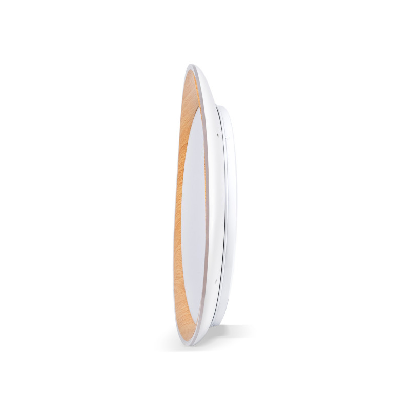 Candeeiro de teto LED do tipo plafon CCT 24W - Efeito madeira - Ø45cm