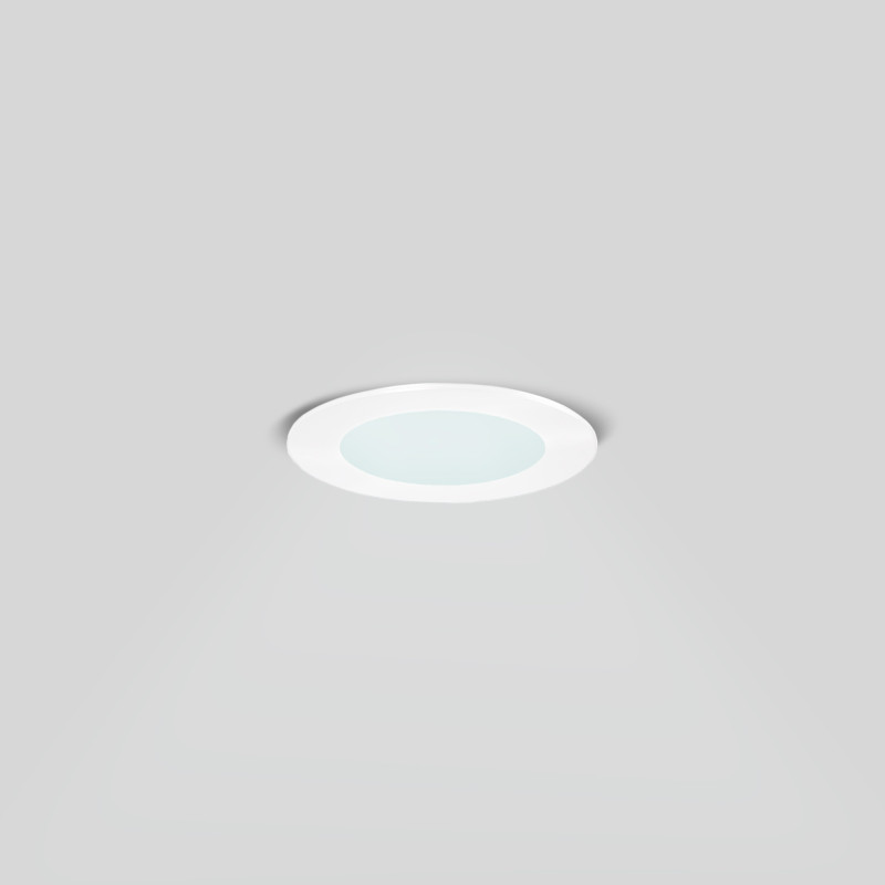 luminária branca em alumínio LED ultrafino 6W - CCT