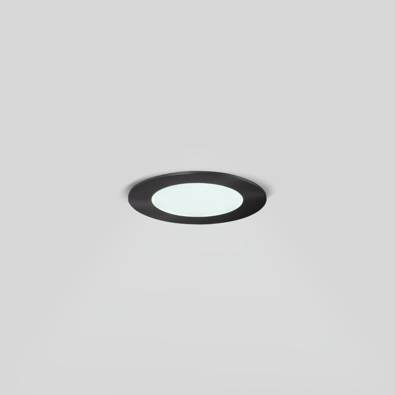 Downlight preto LED ultra fino 6W - CCT - Corte Ø 110mm