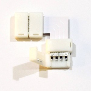 Conector para Fitas LED 12V RGB 10mm para esquinas 90°