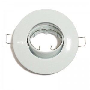 Aro downlight encastrável basculante Ø80/ Ø102 branco para GU10 / GU5.3