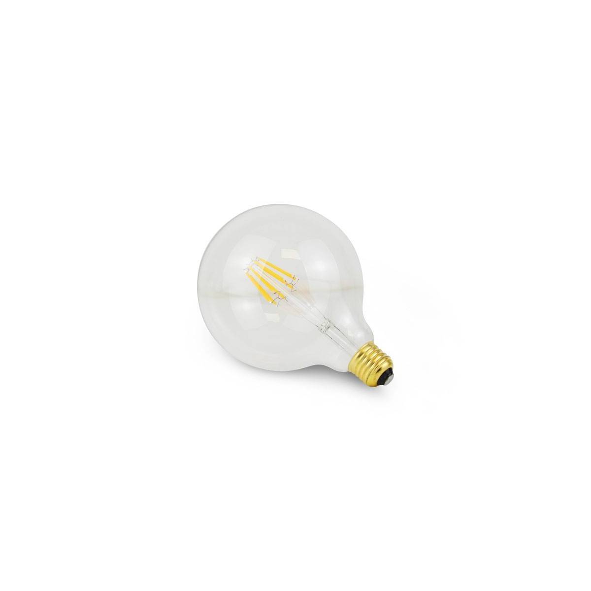Lâmpada LED Globo de filamento E27 G125 8W transparente