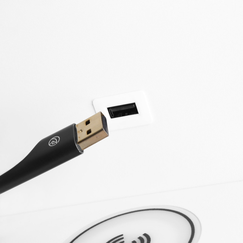 Aplique de parede com porta USB "BASKOP W" - 6W - Base de carregamento sem fios Aplique de parede com porta USB "BASKOP W" - 6W - Base de carregamento sem fios