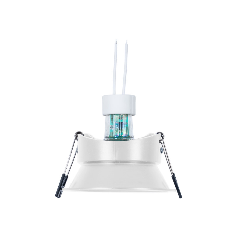 KIT Aro downlight Ø93mm (branco) + Lâmpada GU10 5,4W + Suporte de lâmpada