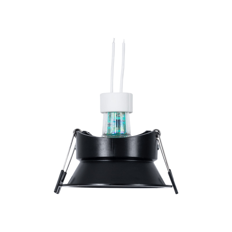 KIT Aro downlight Ø93mm (preto) + Lâmpada GU10 5,4W + Suporte de lâmpada
