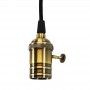 Porta-candeeiro Suspenso Vintage Bronze com interruptor