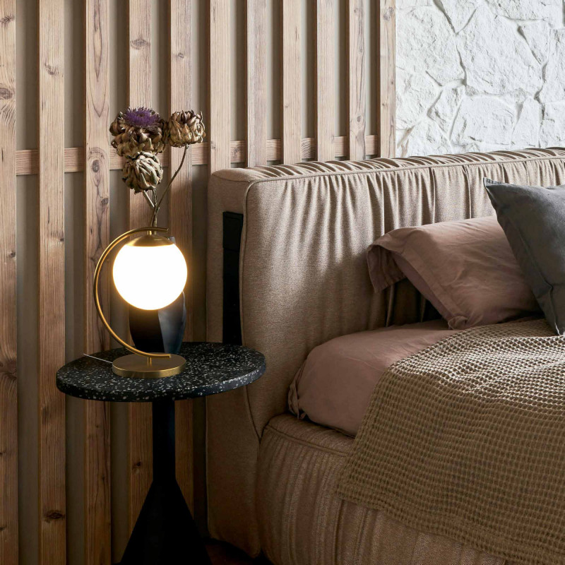 Candeeiro de mesa com bola de cristal "San" | candeeiros mesa cabeceira