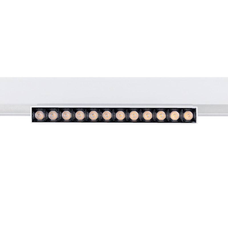 Projetor linear ajustável para trilho magnetico 48V- 12W - 4000K - Chip OSRAM - UGR18 - Branco Projetor linear ajustável para trilho magnetico 48V- 12W - 4000K - Chip OSRAM - UGR18 - Branco