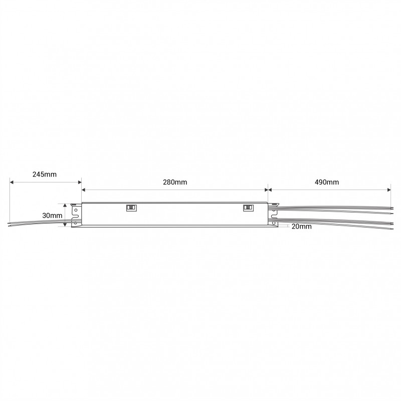 Controlador linear CCT LED - Regulável 0-10V + 12V fonte - 30-42V DC - 44W - 650-1050mA