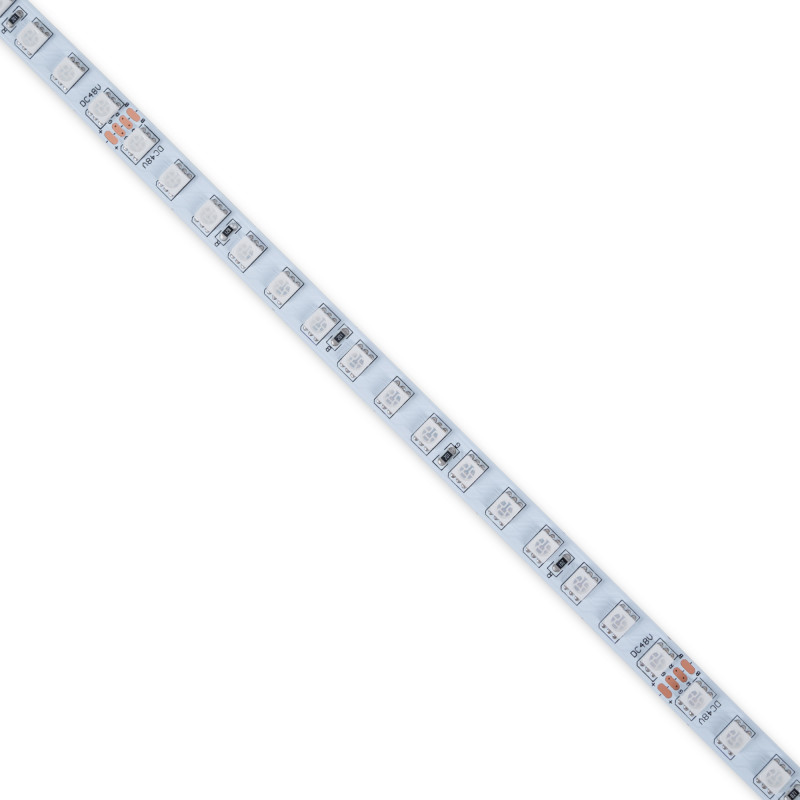 Fita LED 48V DC - RGB - 14.4W/m - 10mm - IP20 - 10 metros - 90LED/m | LED RGB