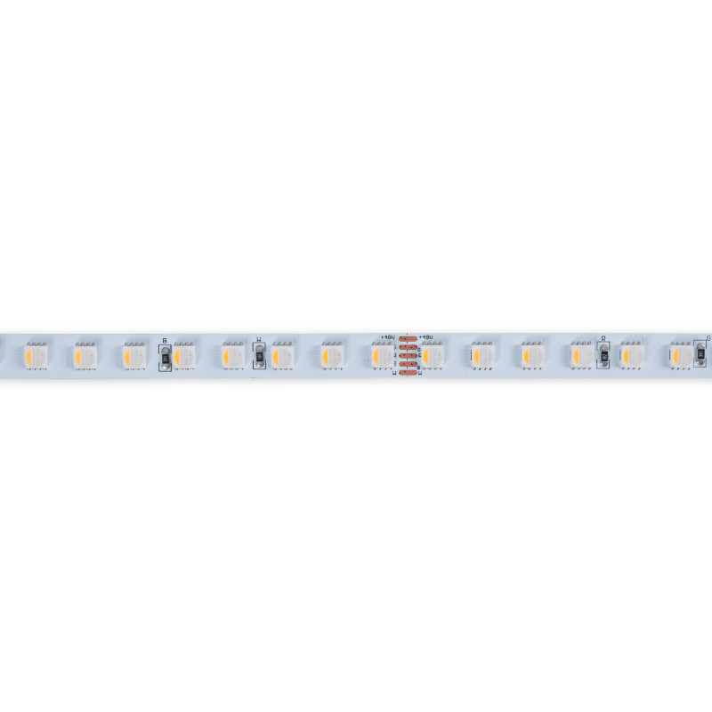 Fita LED 48V DC - RGBWW - 12W/m - 10mm - IP20 - 10 metros - 90LED/m | mangueira LED