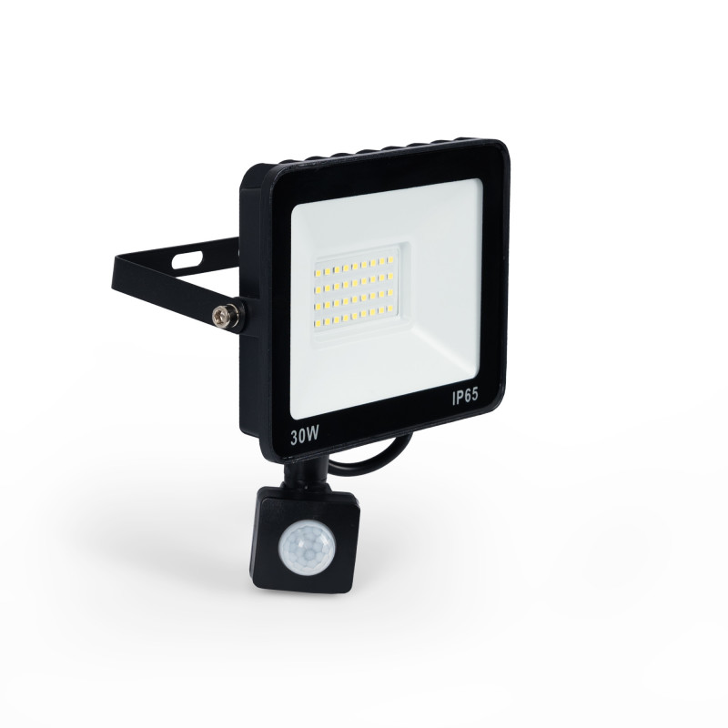 Projetor LED exterior com sensor de movimento PIR - 30W - IP65 - 6000K Projetor LED exterior com sensor de movimento PIR - 30W - IP65 - 6000K