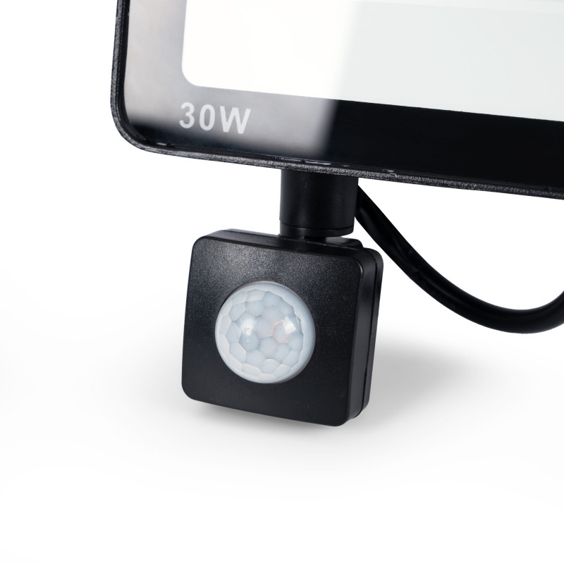 Projetor LED exterior com sensor de movimento PIR - 30W - IP65 - 6000K Projetor LED exterior com sensor de movimento PIR - 30W - IP65 - 6000K