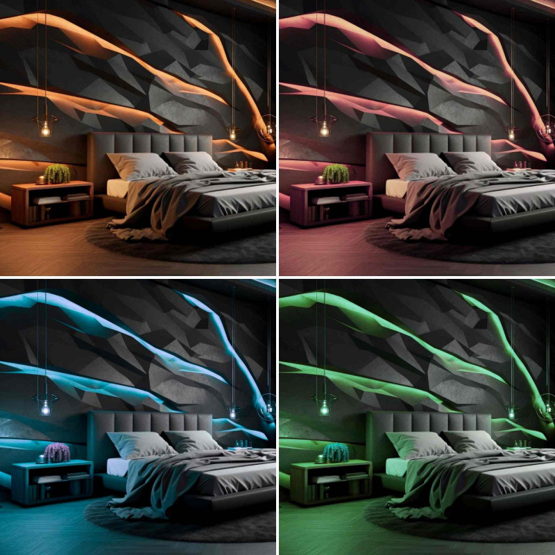 Fita LED COB RGB 24V DC- Emissão lateral - 12W/m - 10mm - IP20 - Corte 5cm - Rolo de 5 metros Fita LED COB RGB 24V DC- Emissão lateral - 12W/m - 10mm - IP20 - Corte 5cm - Rolo de 5 metros