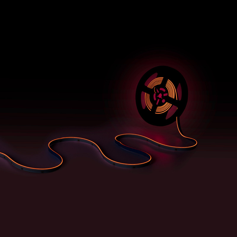 Fita LED COB RGB 24V DC- Emissão lateral - 12W/m - 10mm - IP20 - Corte 5cm - Rolo de 5 metros Fita LED COB RGB 24V DC- Emissão lateral - 12W/m - 10mm - IP20 - Corte 5cm - Rolo de 5 metros