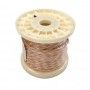 Cabo elétrico decorativo têxtil entrançado 2X0,75 dourado/ rosado - 10 metros Cabo elétrico decorativo têxtil entrançado 2X0,75 dourado/ rosado - 10 metros