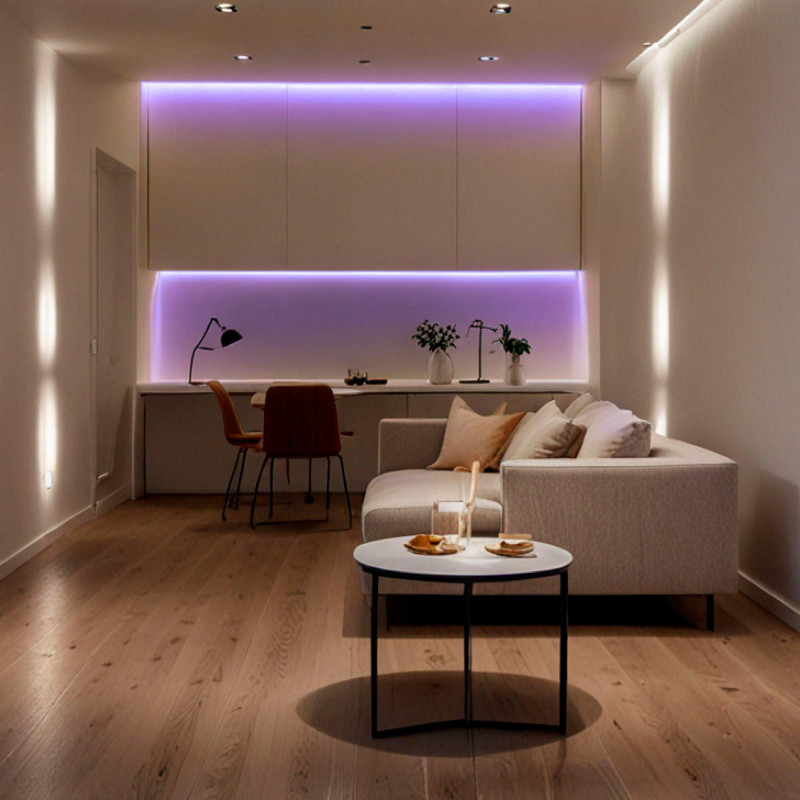 Fita LED COB RGB 24V DC- Emissão lateral - 12W/m - 10mm - IP20 - Corte 5cm - Rolo de 5 metros Fita LED COB RGB 24V DC- Emissão lateral - 12W/m - 10mm - IP20 - Corte 5cm - Rolo de 5 metros