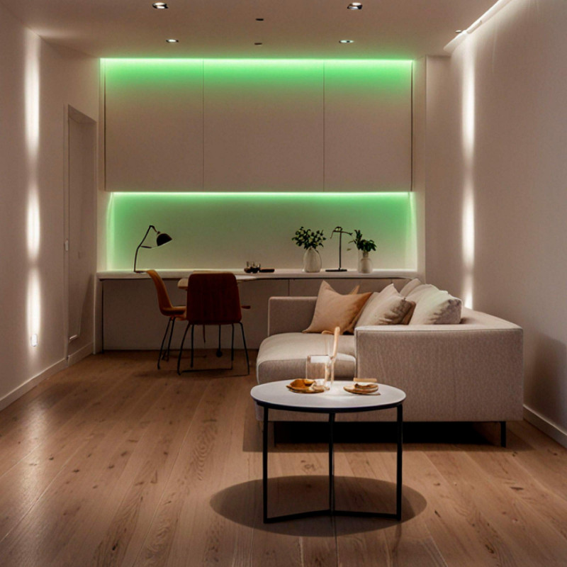 Fita LED COB RGB 24V DC- Emissão lateral - 12W/m - 10mm - IP20 - Corte 5cm - Rolo de 5 metros Fita LED COB RGB 24V DC- Emissão lateral - 12W/m - 10mm - IP20 - Corte 5cm - Rolo de 5 metros