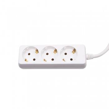 Base múltipla de 3 tomadas Schuko com cabo de 3 metros Base múltipla de 3 tomadas Schuko com cabo de 3 metros
