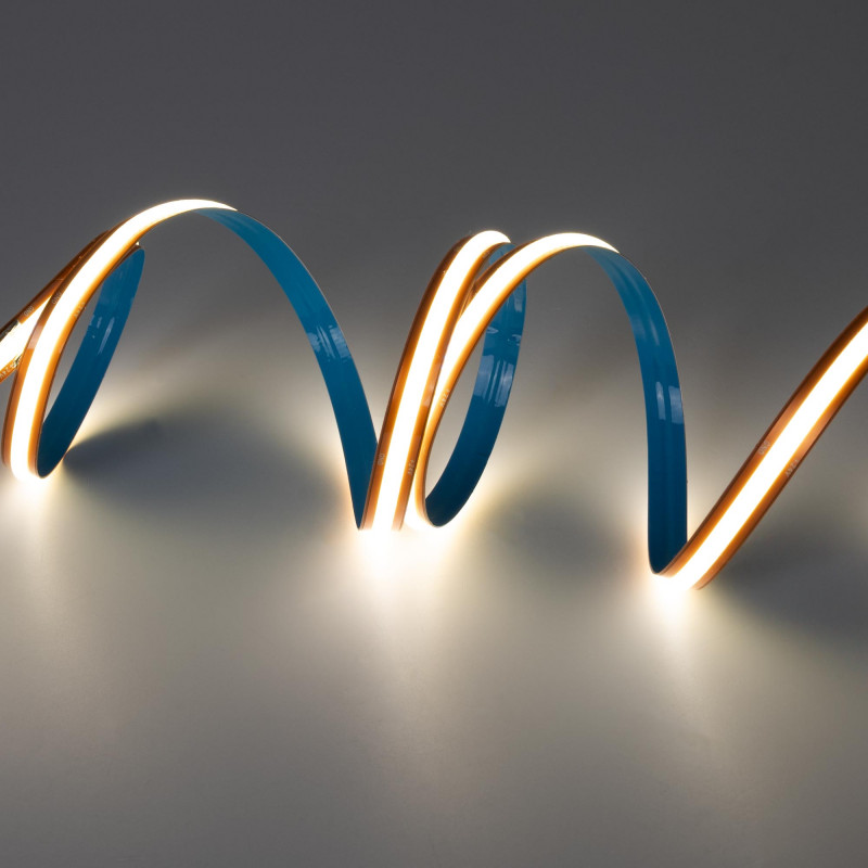 Fita COB LED 24V DC - Monocromática - FREE CUT - 11W/m - 8mm - IP20 - Rolo de 10 metros