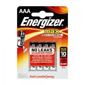 Pilha Energizer Max LR03 (AAA) Blister de 4 Un.