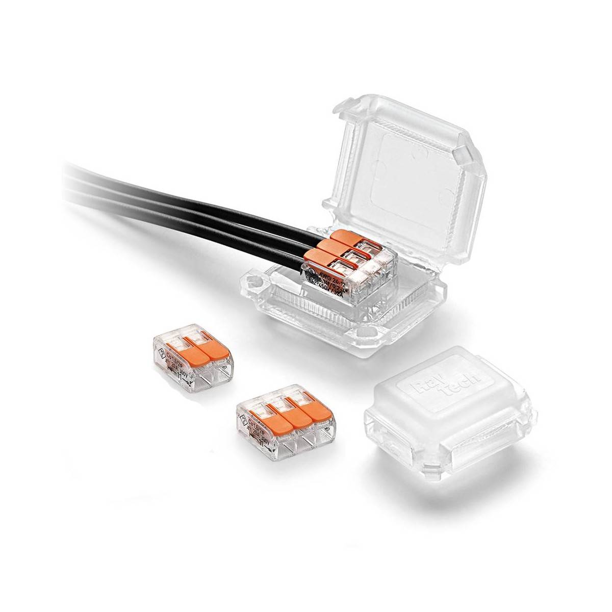 Caixa de conexão isolante HAPPYJOINT com gel incorporado e conectores incluídos IP68