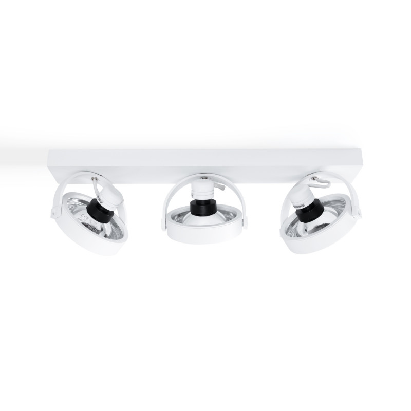 Foco de teto triplo orientável "IRIS" + 3 lâmpadas AR111 GU10