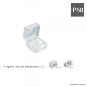 CAIXA DE LIGAÇÕES ESTANQUE GEL BOX 45x45x30 IP68 COM GEL ISOLANTE - CONECTORES NÃO INCL.