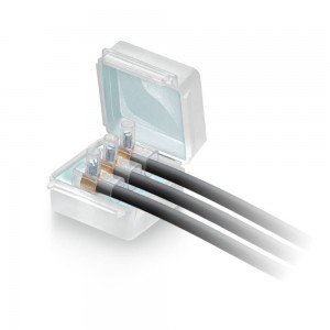 CAIXA DE LIGAÇÕES ESTANQUE GEL BOX 45x45x30 IP68 COM GEL ISOLANTE - CONECTORES NÃO INCL.