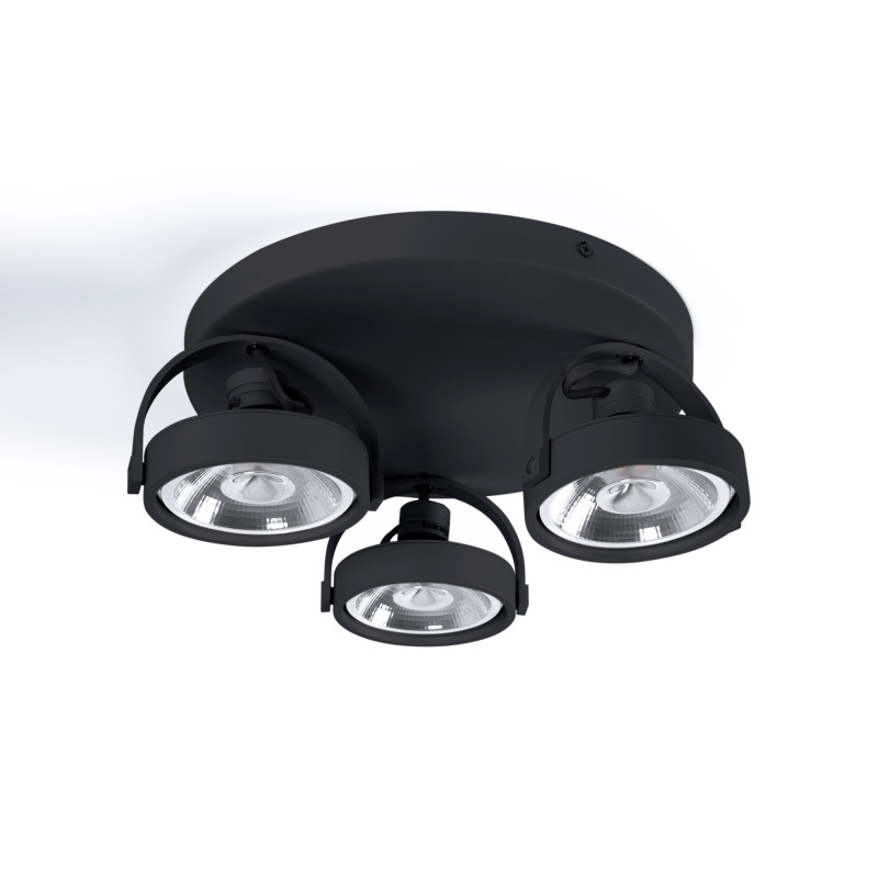 Foco de teto triplo orientável "IRIS 3" + 3 lâmpadas AR111 Foco de teto triplo orientável "IRIS 3" + 3 lâmpadas AR111