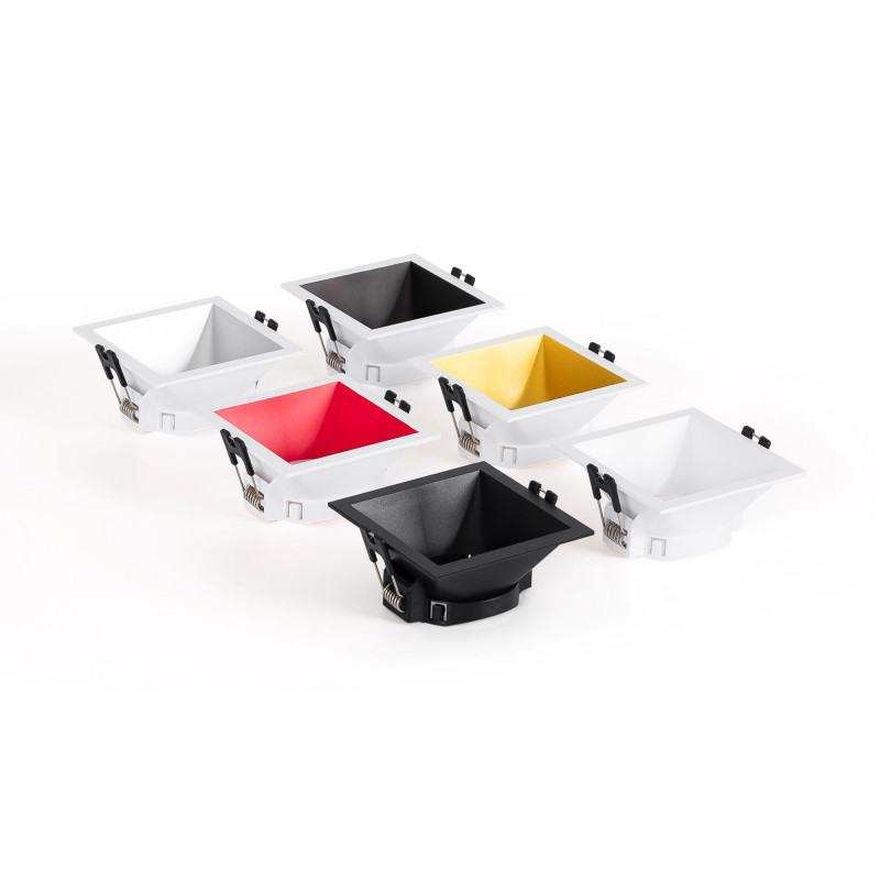 Aro downlight quadrado de embutir - Baixo UGR - Recorte 75 x 75mm Aro downlight quadrado de embutir - Baixo UGR - Recorte 75 x 75mm